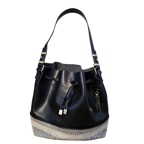 Vince Camuto Leather Leila Drawstring Bucket Bag - Picture 1 of 10